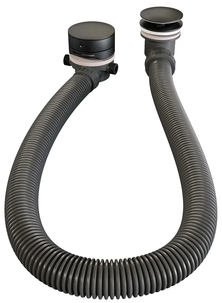 Brauer Black Carving thermostatische inbouw badkraan met badvulcombinatie en 3 standen handdouche set 4 zwart mat