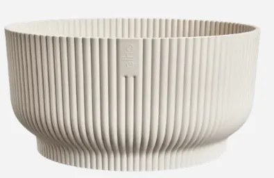 Elho Vibes Fold Bowl 25 cm - Linnen Wit - Moderne Plantenschaal van Gerecycled Plastic