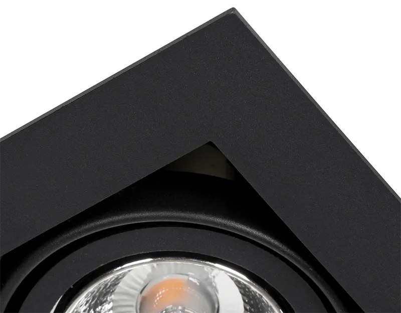 Moderne inbouwspot zwart verstelbaar - Oneon 70 Modern GU10 vierkant Binnenverlichting Lamp