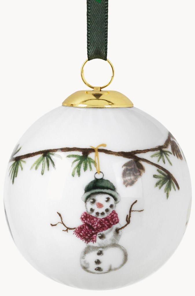 Handgemaakte kerstbal Hammershøi van porselein
