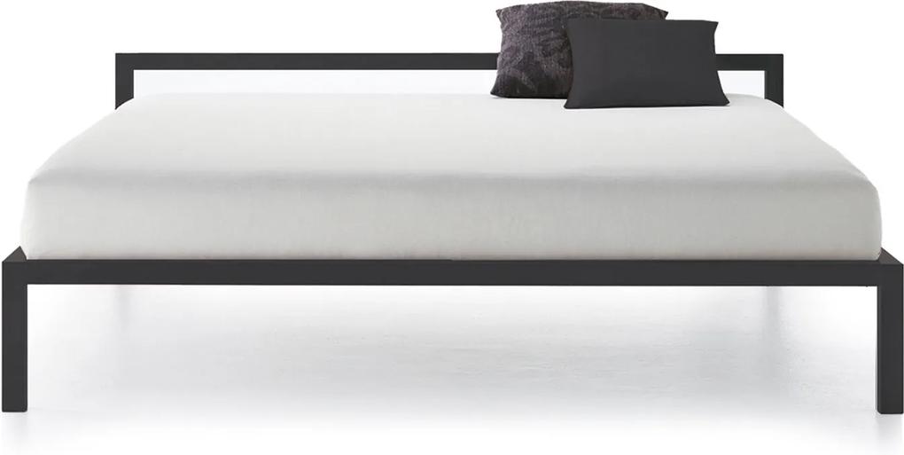 MDF Italia Aluminium Lacquered bed met hoofdbord 180x210 zwart