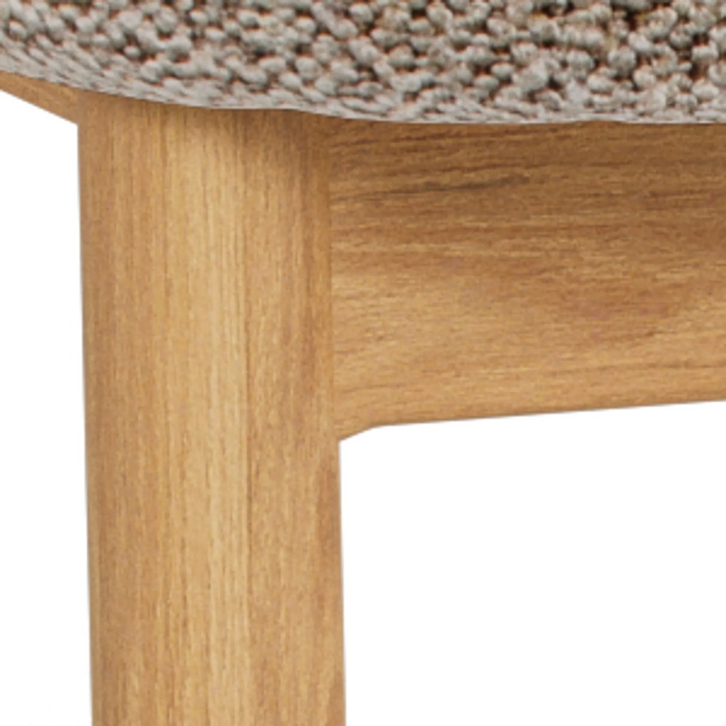 Mazzoni TORAY Latte Beige (stof Monza 60)/eiken naturel onderstel - GESTOFFEERDE EETKAMERSTOEL VOOR KEUKEN/EETKAMER