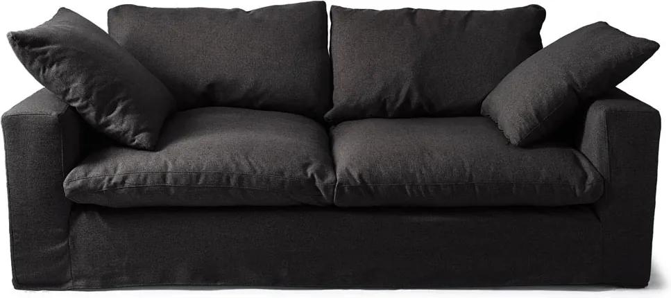 Rivièra Maison - Residenza Sofa 3,5 Seater, oxford weave, basic black - Kleur: zwart