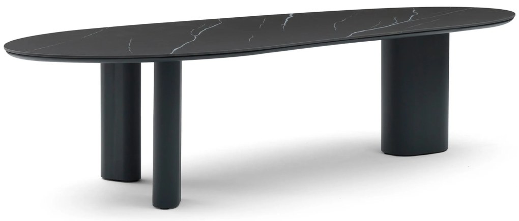 Dining Tuintafel 300 x 120 cm Aluminium/Ceramic stone Grijs Weave
