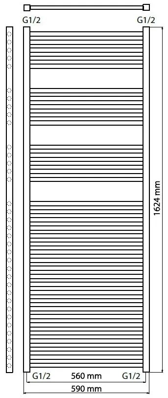 Haceka Sahara handdoek radiator 162x59cm wit