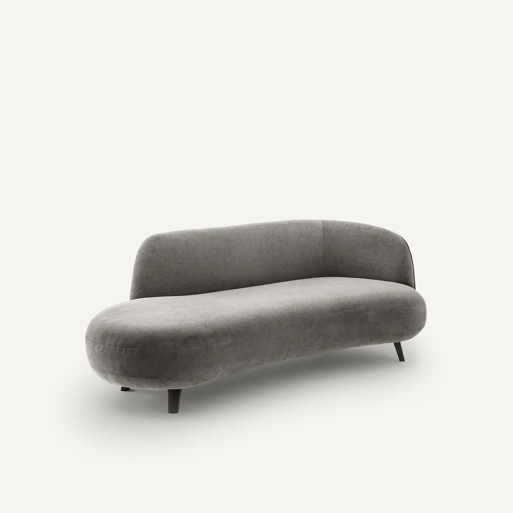 Sofa Dormeuse stonewashed fluweel, Rosebury, ontwerp Emmanuel Gallina