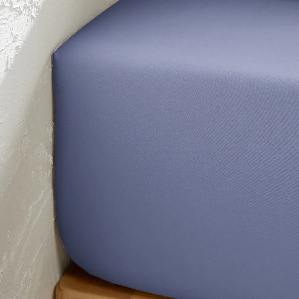 Hoeslaken van 118-draden gewassen katoensatijn, Victor uni