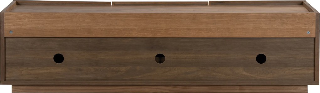 Tv-meubel Walnoot Met Stoffen Deuren 150 Cm - 150x40x40cm.