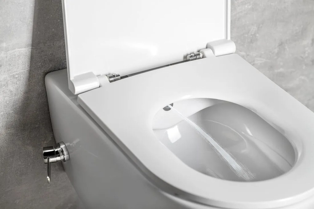 Sapho Infinity hangend toilet met bidetdouche 36x53cm wit