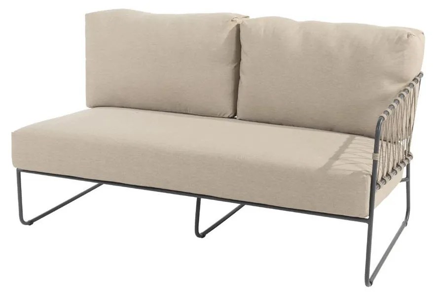 Taste by 4 Seasons Prego hoek loungebank XL antraciet-taupe * Sale * taupe weerbestendig