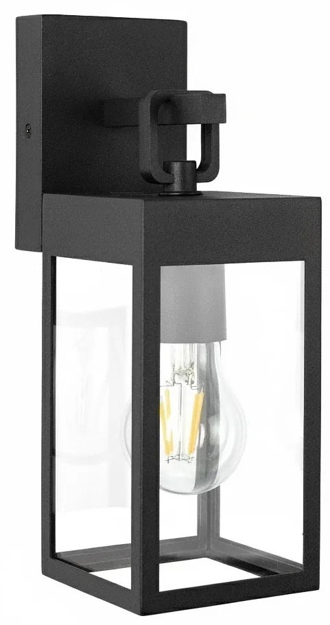 Cartagena Muurlamp Zwart met Lichtsensor LED
