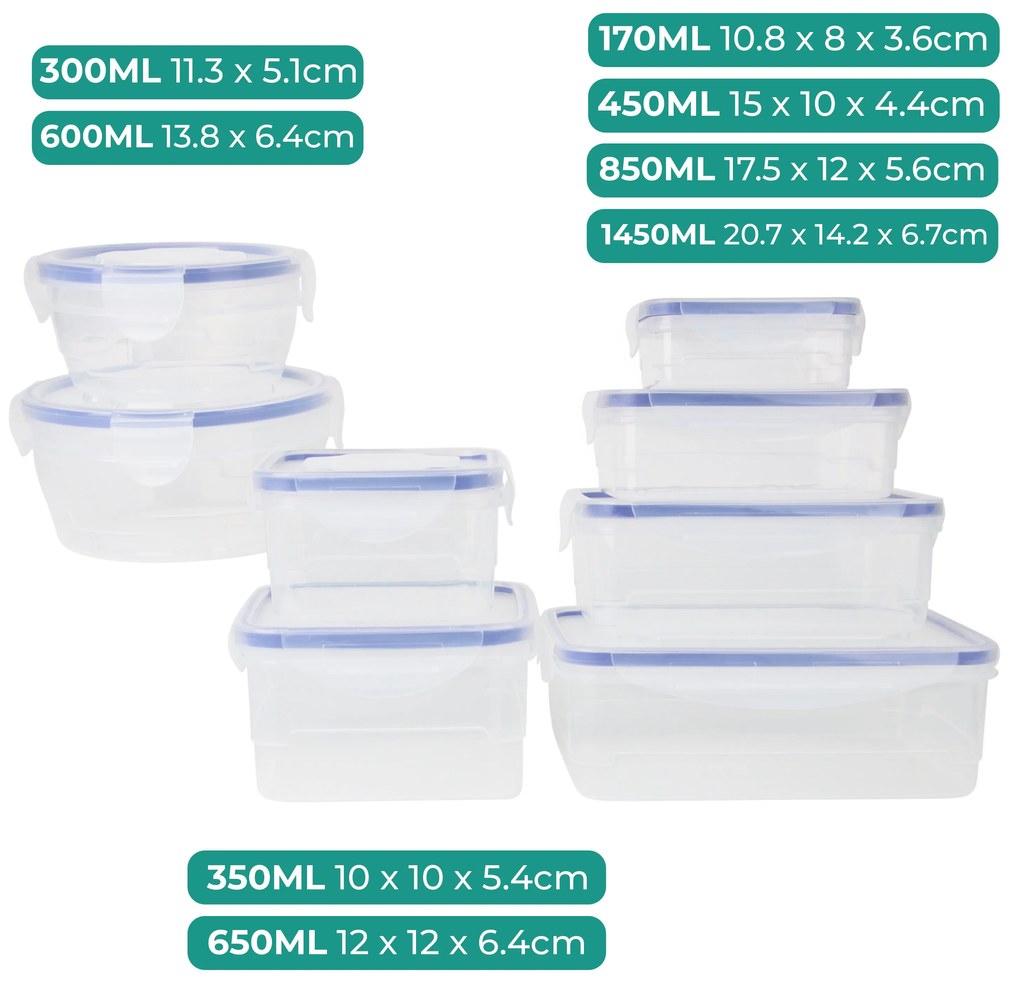 Niceey Meal Prep Bakjes - Set van 8 - Plastic