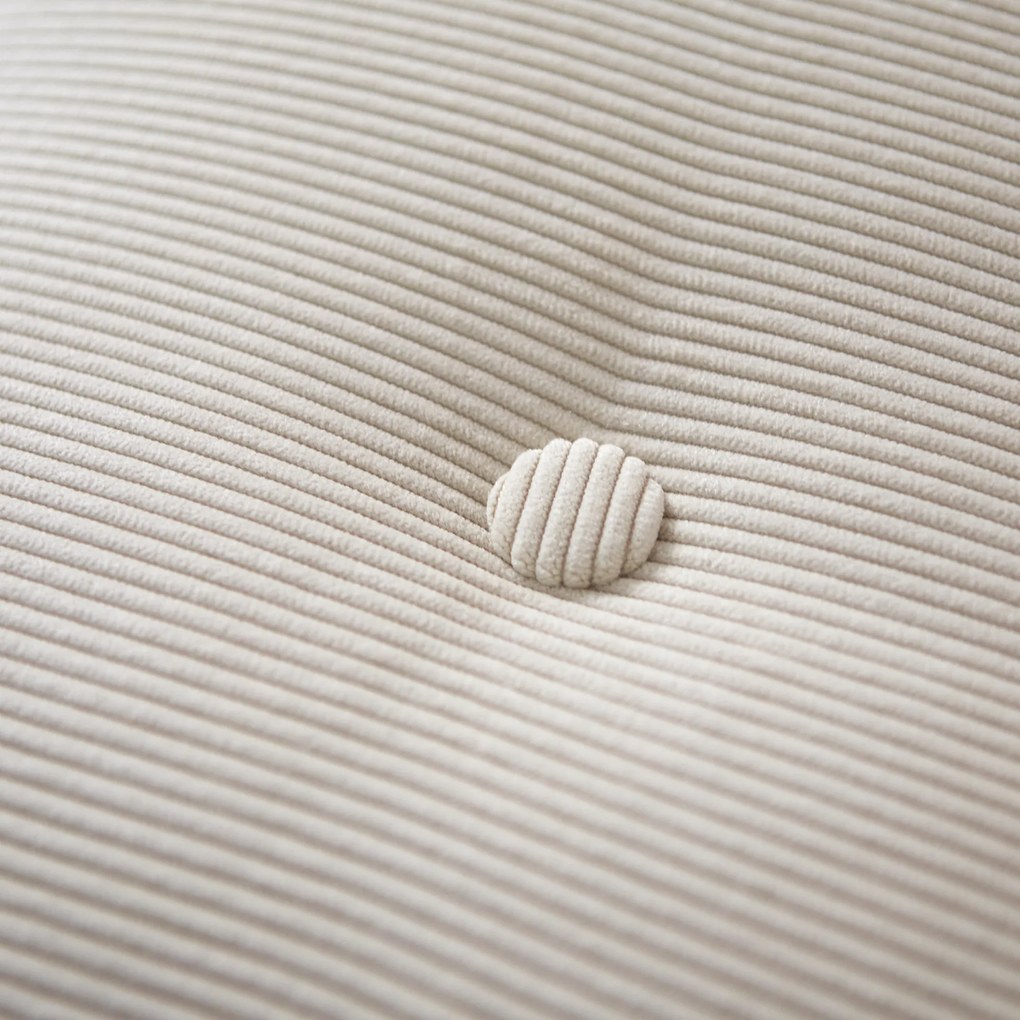 Retro Draaifauteuil Ribstof Creme