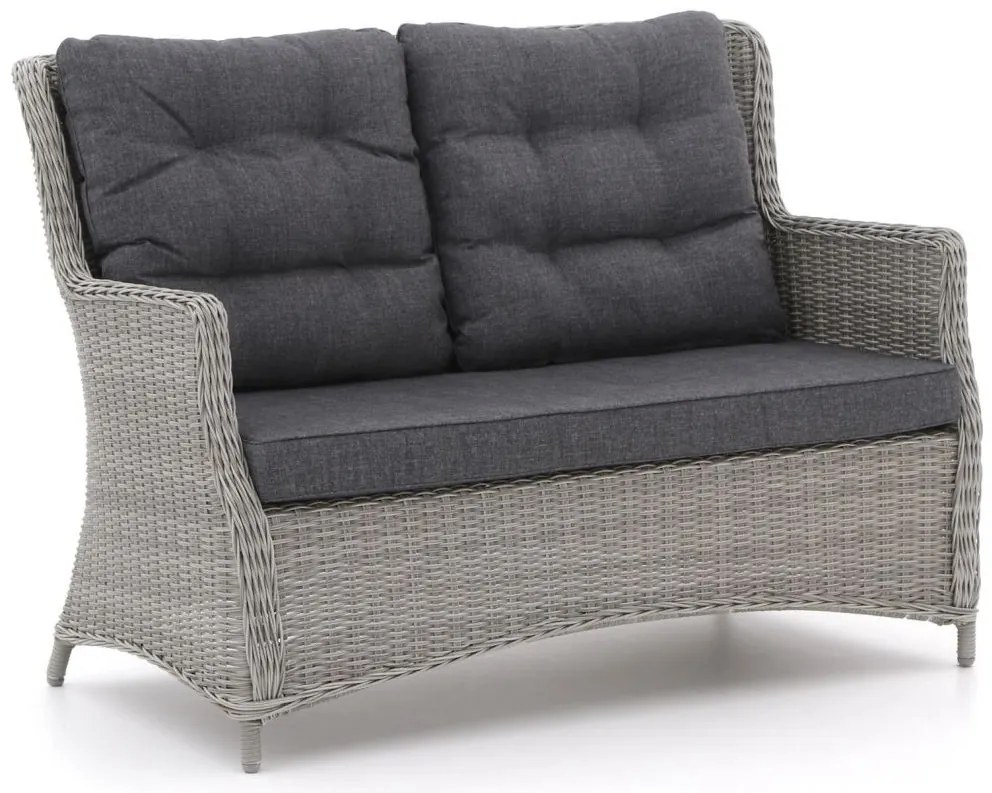 Loungebank Tuin Intenso   | Wicker (vlechtwerk) | 2 personen | Tuinbank Grijs | 133cm | Incl. kussens | Kees Smit Tuinmeubelen
