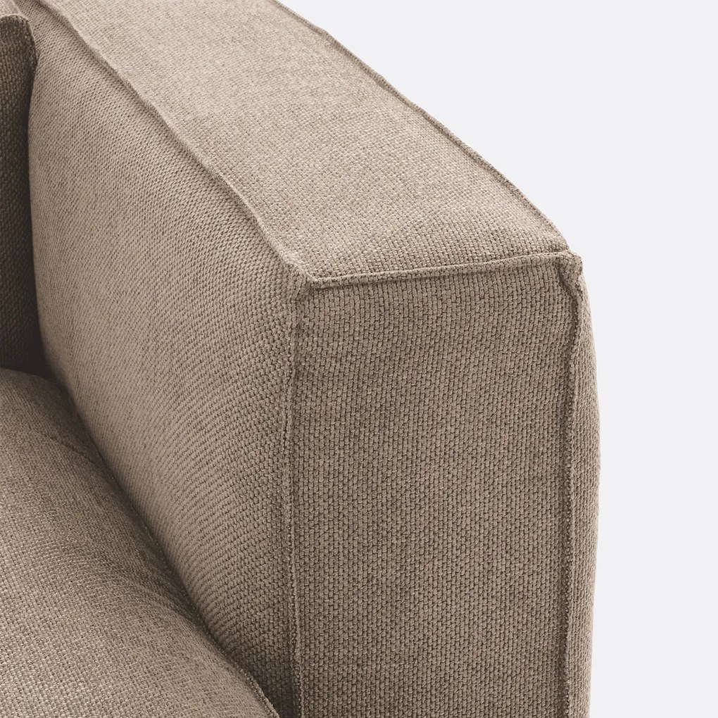 Modulaire longchair van getextureerde stof, Seven