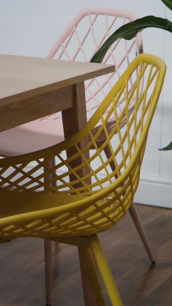 LUGO stoel grijs - modern, opengewerkt, voor keuken / tuin / café