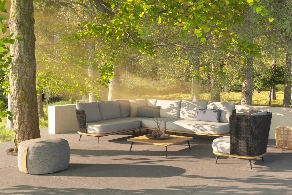 4 Seasons Outdoor Positano hoekbank 3-delig SALE  Loungeset    antraciet weerbestendig