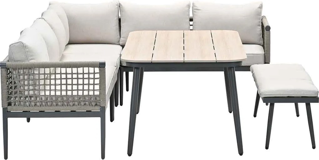 Garden Impressions Burela lounge dining set 6-delig rechts - taupe