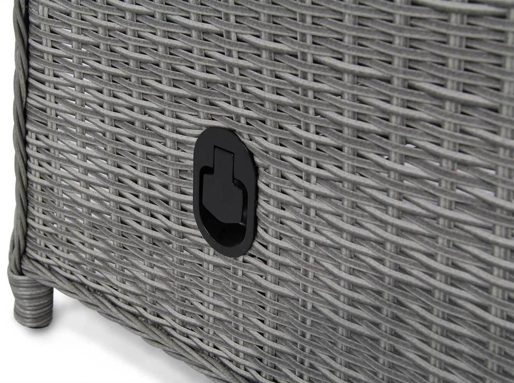 33% korting |  Verstelbare Tuinstoel Wicker Grijs-antraciet Garden Collections Edingburgh