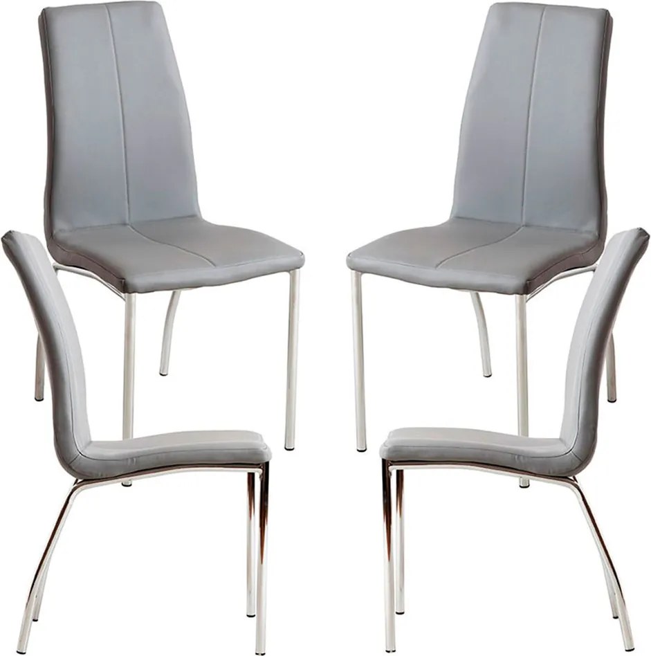 Set 4 Humi Kunstlederen Stoelen