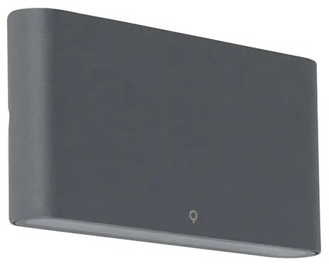 Buiten wandlamp donkergrijs 17,5 cm incl. LED IP65 - Batt