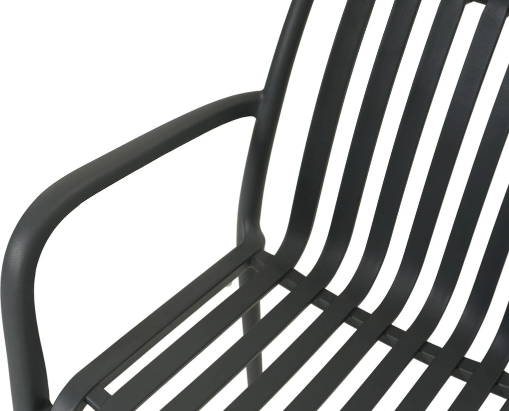 Tuinset Ronde Tuintafel 6 personen 150 cm Kunststof Grijs Domani Furniture Alba/Arancia