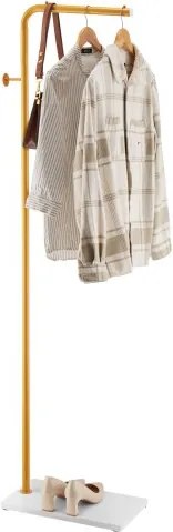 VEVOR kapstok, 450 x 250 x 1700 mm, kledingrek met kwartsstenen voet en 3 ronde haken, jassenrek voor entree, woonkamer, ophangrail voor jassen, hoeden, tassen