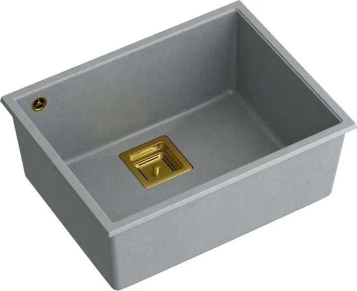 granieten spoelbak DAVID 50 Grey  Metallic