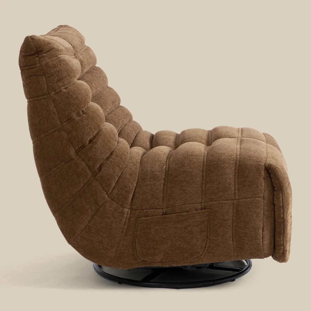 Verstelbare Lounge Fauteuil Retro Caramel
