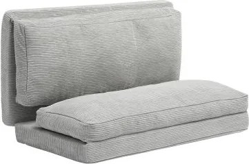 VEVOR 3-in-1 opvouwbare slaapbank met 2 kussens en wasbare hoes, omvormbare slaapbank van 25D traagschuim, bank voor woonkamer/slaapkamer, lichtgrijs (2410 x 1360 x 120 mm)