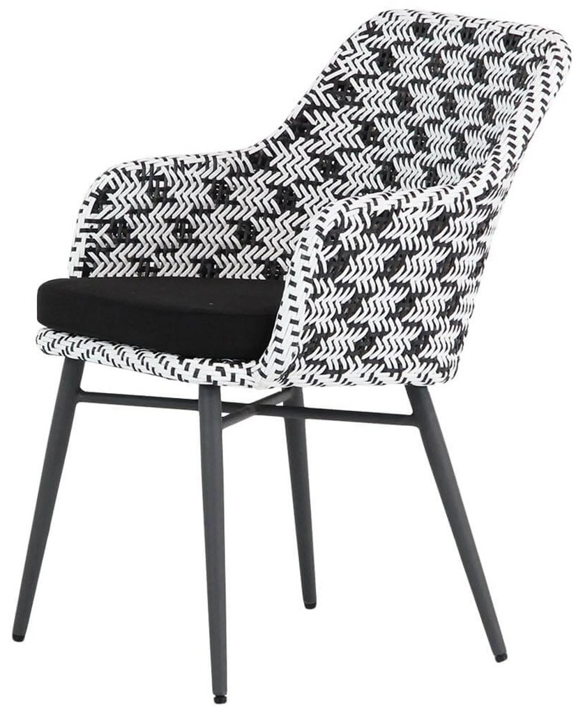 Tuinset 6 personen 260 cm Wicker Zwart Lifestyle Garden Furniture Crossway/Trente