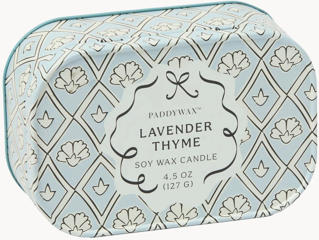 Geurkaars Cherie blauw & wit (lavendel, tijm)