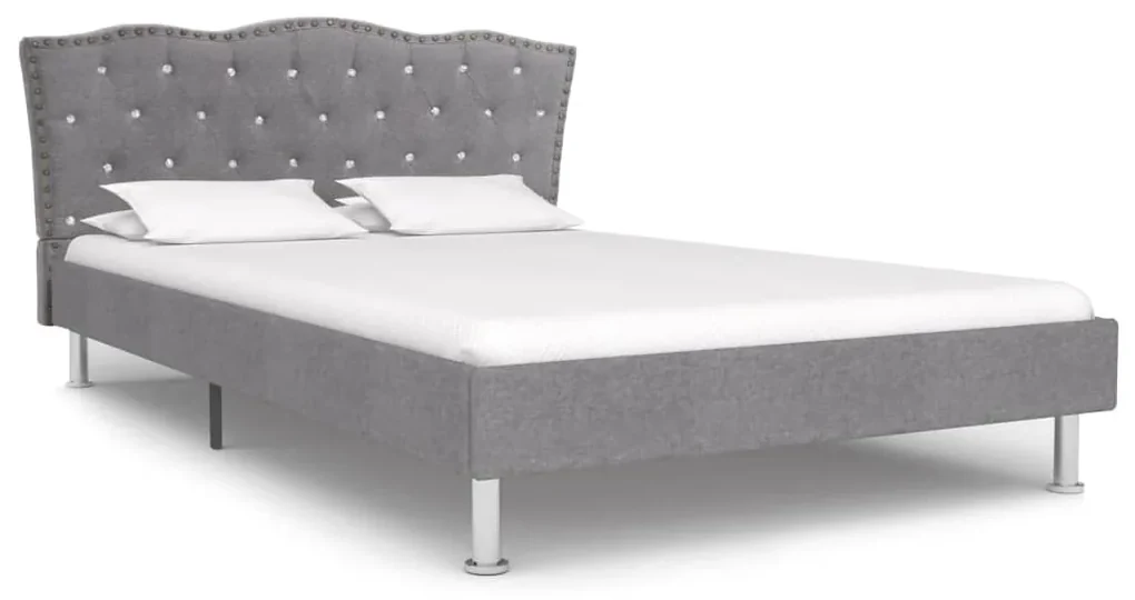 vidaXL Bedframe stof lichtgrijs 120x200 cm