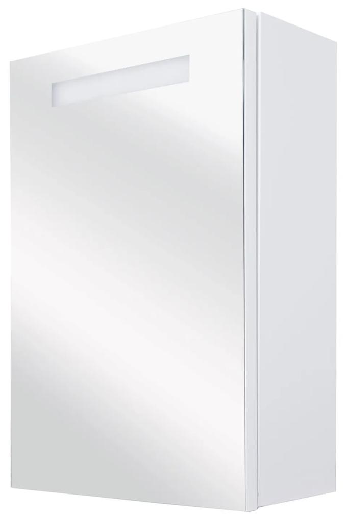 Spiegelkast Differnz Elba 70x56x15 cm Met Verlichting en Stopcontact Wit