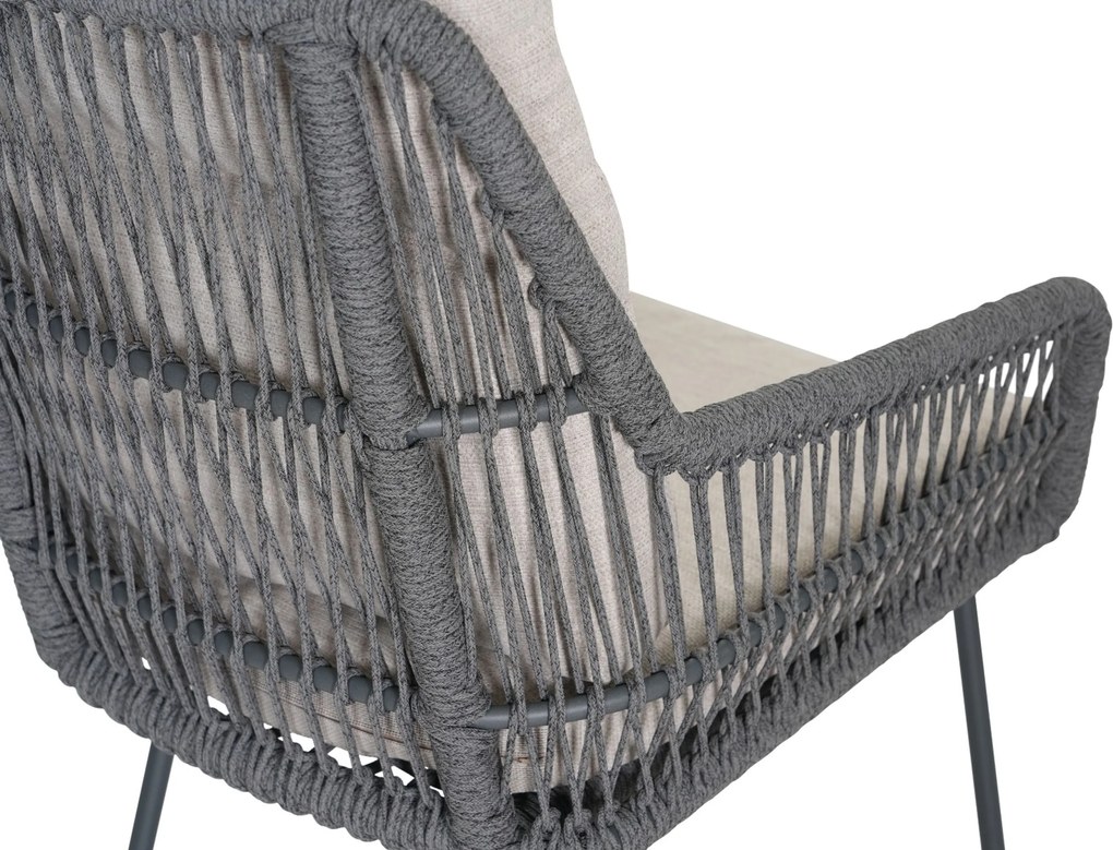 Barset 4 personen 150 cm Rope Grijs Lifestyle Garden Furniture Vicente/Tavano