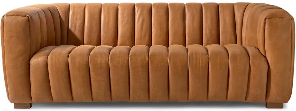Rivièra Maison - Pulitzer Sofa 3,5 Seater, leather, cognac - Kleur: bruin