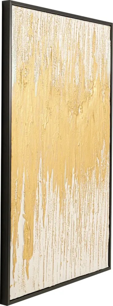 Kare Design Abstract White Schilderij Goud Wit