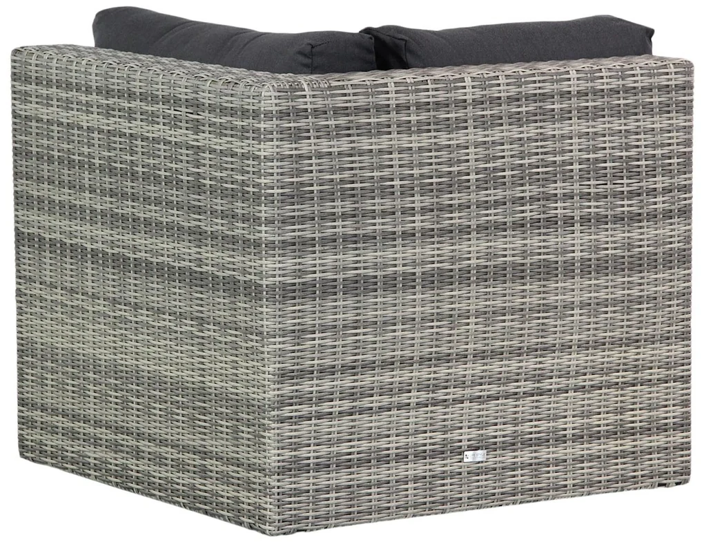 Dining Loungeset 5 personen Wicker Grijs Garden Collections Amico/Napoli