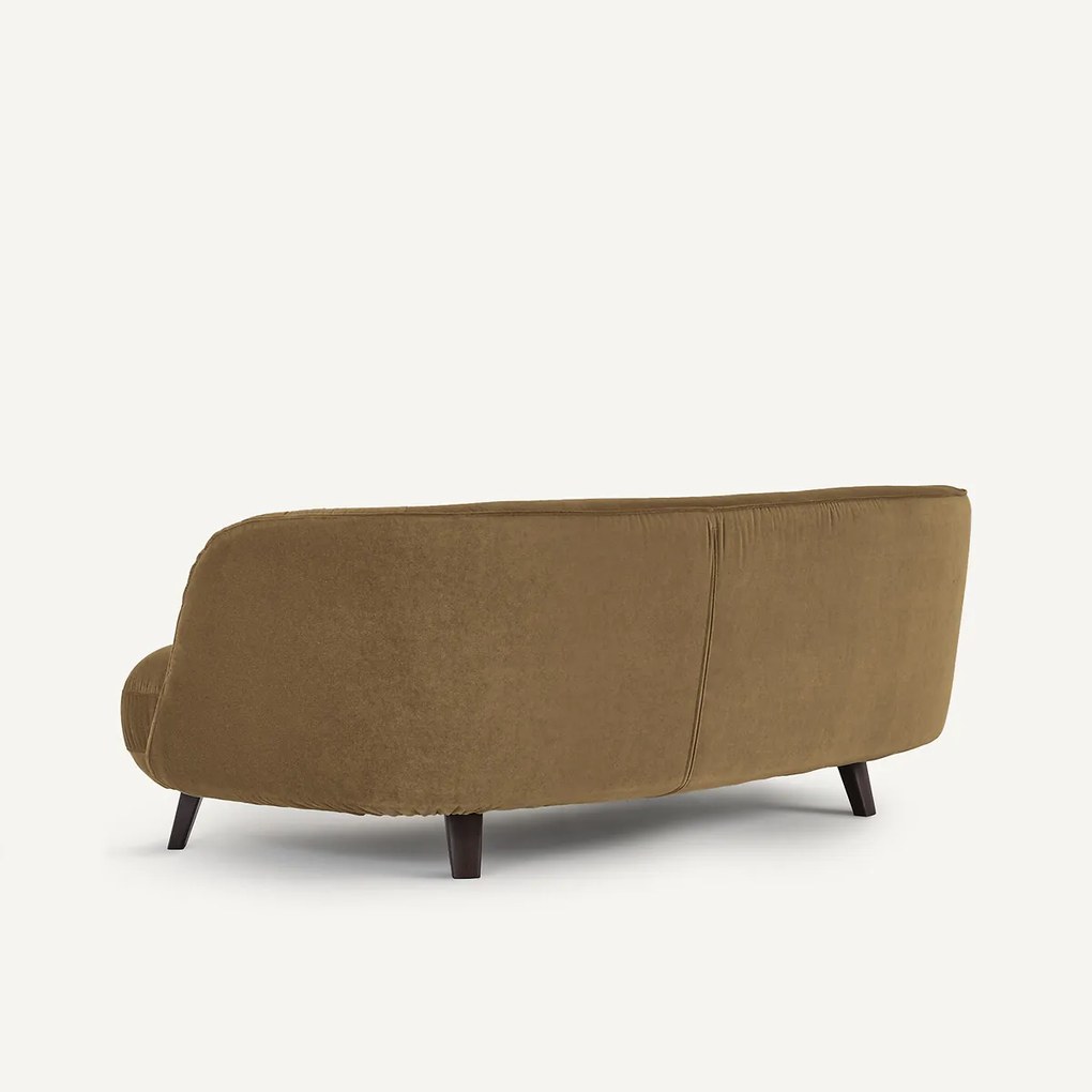 3-zits bank in linnen fluweel, Rosebury, ontwerp Emmanuel Gallina
