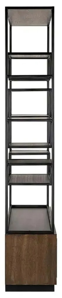 Richmond Interiors Bonvoy Open Vakken Kast Asymmetrisch Bruin Eiken - 120x40x222cm.