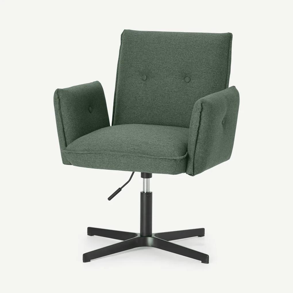 Denham bureau stoel, Darby groen met zwarte poten