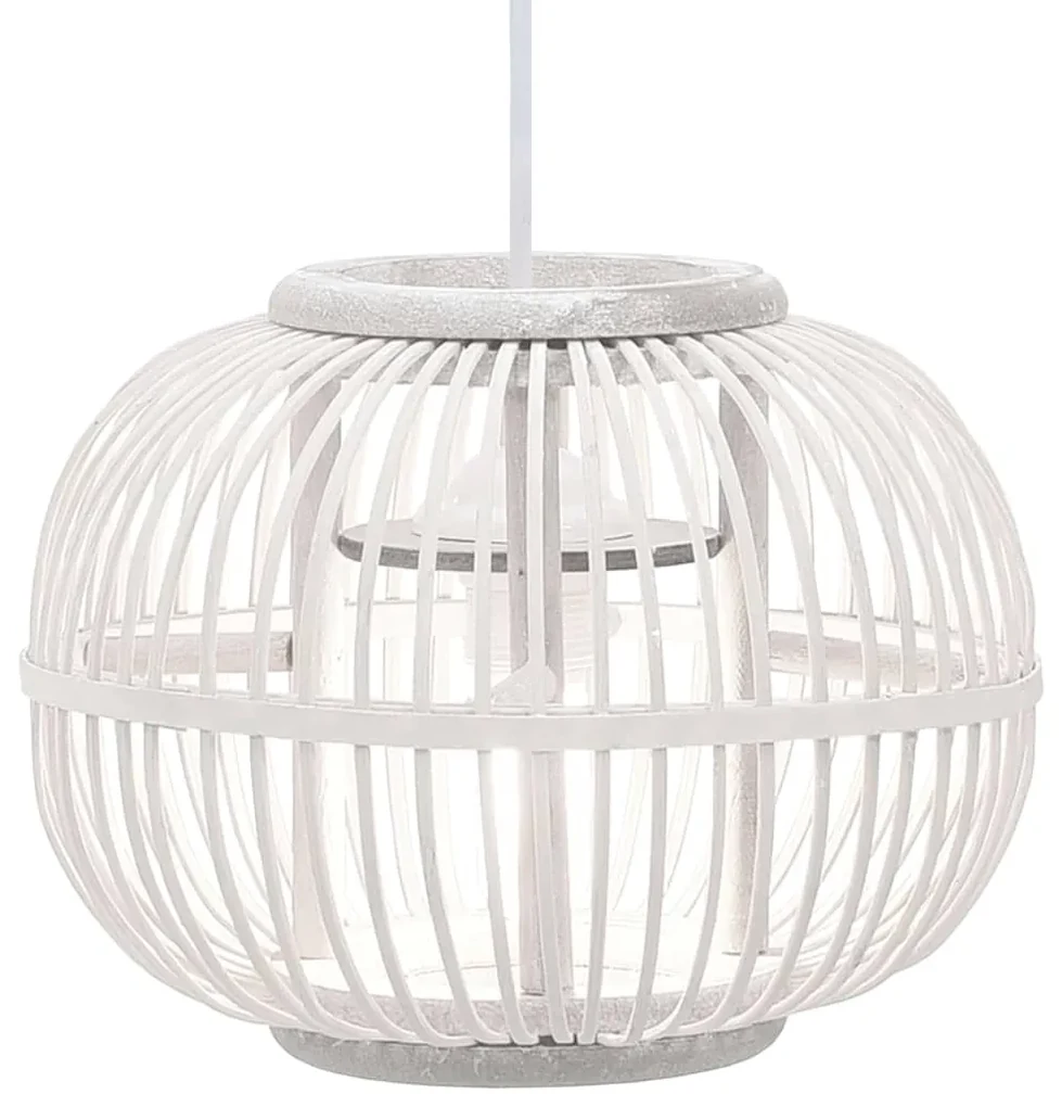 vidaXL Hanglamp bol 40 W E27 30x22 cm wilgen wit