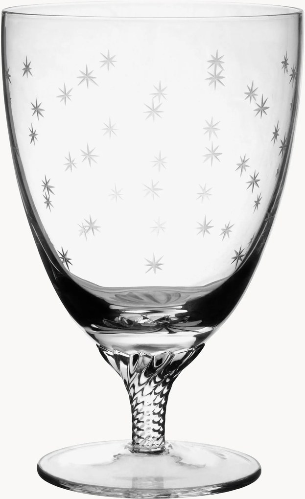 Mondgeblazen kristallen bistroglazen Stars, 6-delig