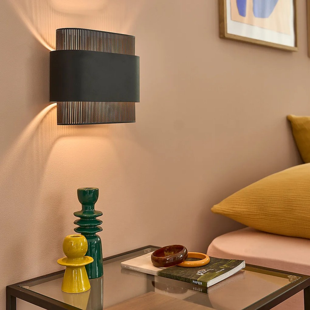 Dubbele wandlamp in metaal, Leila