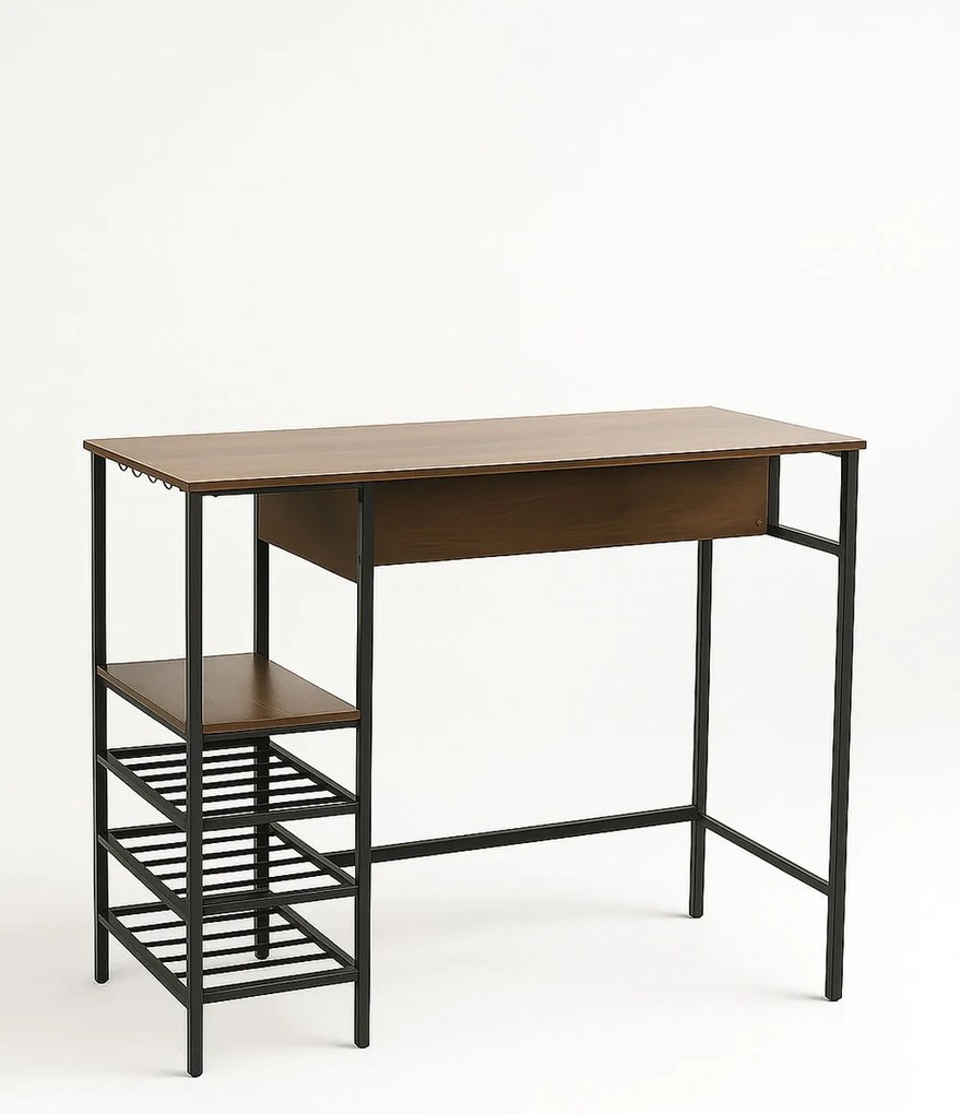 Hoge tafel barset met flessenrek + 2 Carbar krukken