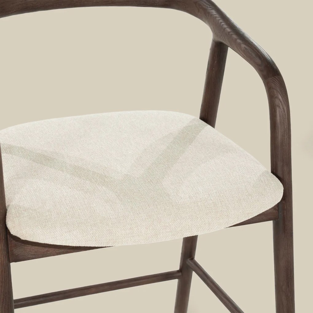 Eleonora Rayven Barkruk Hout Wabi Sabi Stijl Bruin