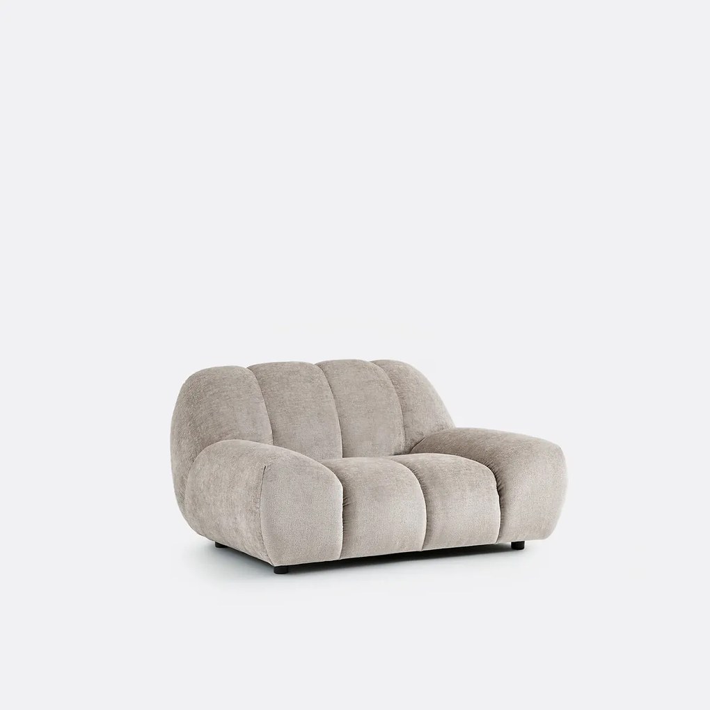 XL fauteuil, dik fluweel, Nuria