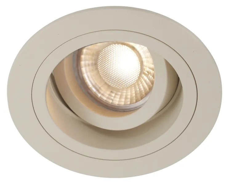 Set van 6 Moderne inbouwspot beige GU10 50mm draai- en kantelbaar - Chuck GU10 Binnenverlichting Lamp