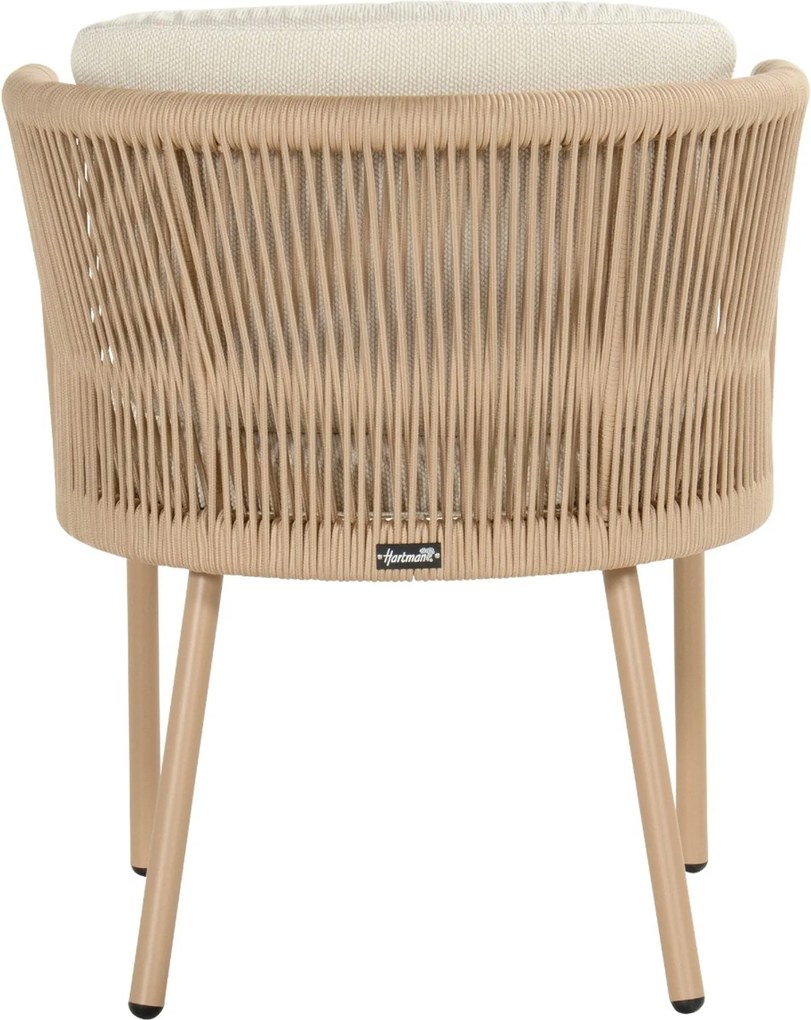 Tuinset Ronde Tuintafel 4 personen 120 cm Rope Taupe  Hartman Toledo/Girona