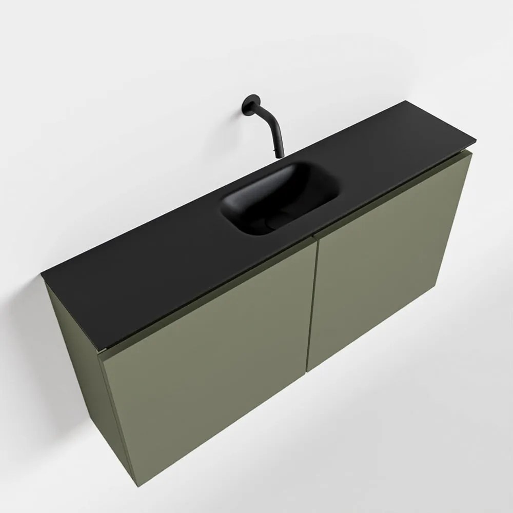 Mondiaz Ture 100cm toiletmeubel army met wastafel urban midden geen kraangat